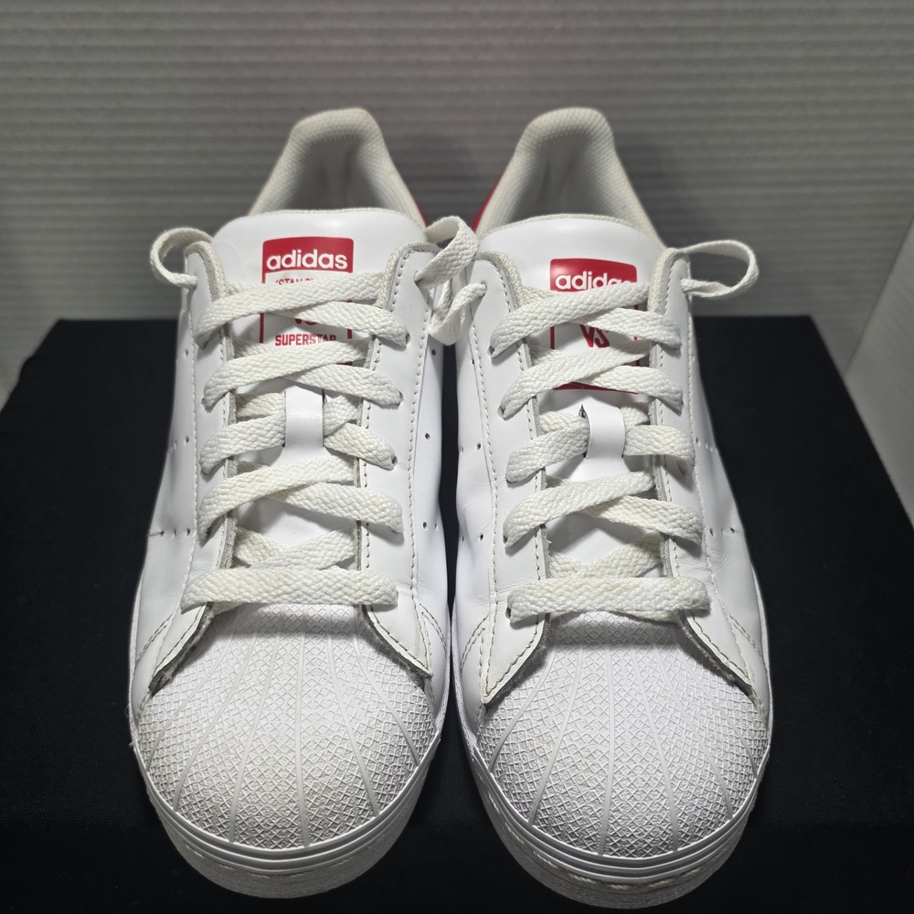 Adidas Superstar Stan Smith Shell Toe Sneakers Red White 7.5 Youth EUC